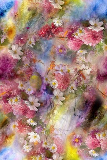 花卉印花华亿平台图片