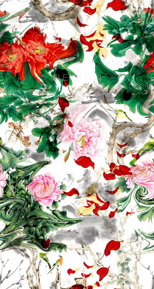 中国风印花华亿平台图片