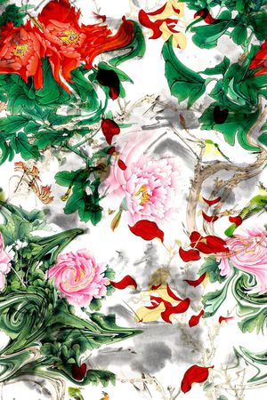 中国风印花华亿平台图片