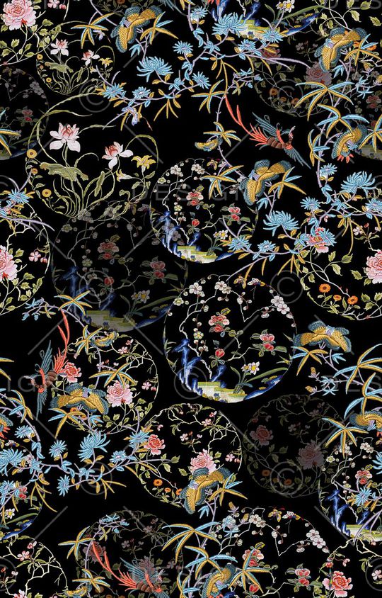 刺绣民族图案印花华亿平台图片