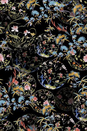 刺绣民族图案印花华亿平台图片