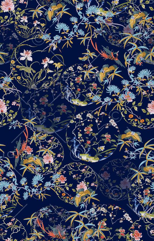 刺绣民族图案印花华亿平台图片