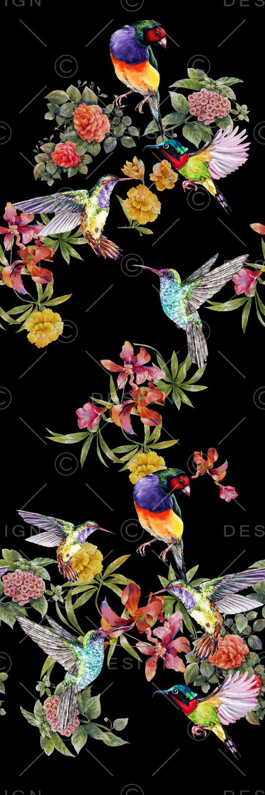 花鸟印花华亿平台图片