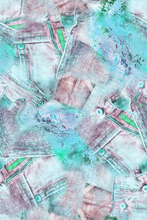 牛仔布印花华亿平台图片