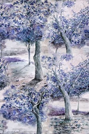 水墨印花华亿平台图片