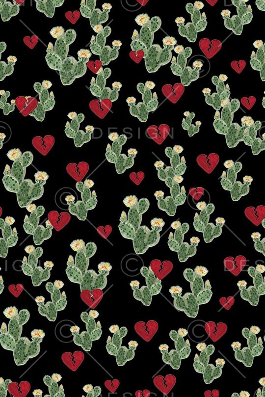 仙人掌印花华亿平台图片