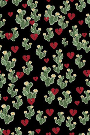 仙人掌印花华亿平台图片