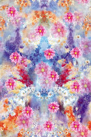 花卉印花华亿平台图片