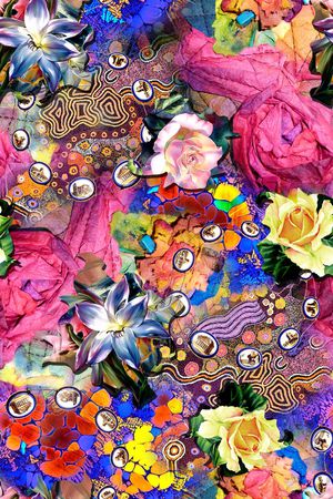 抽象印花华亿平台图片