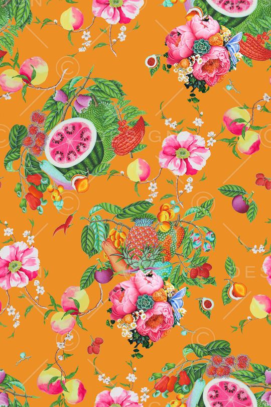 花卉印花华亿平台图片