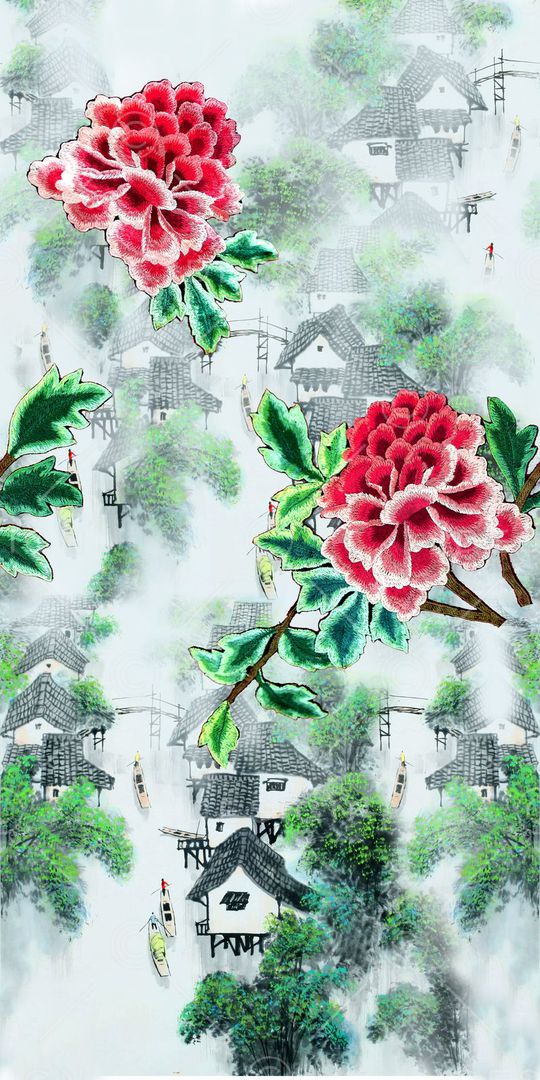 中国风印花华亿平台图片