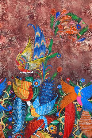 孔雀印花华亿平台图片