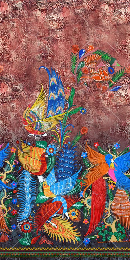 孔雀印花华亿平台图片