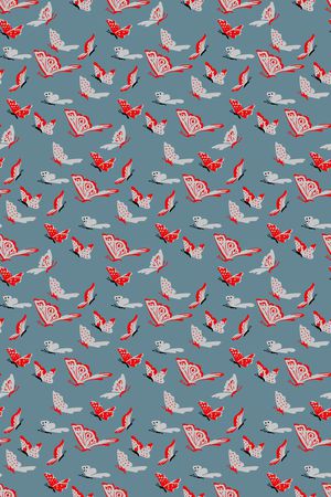 蝴蝶印花华亿平台图片