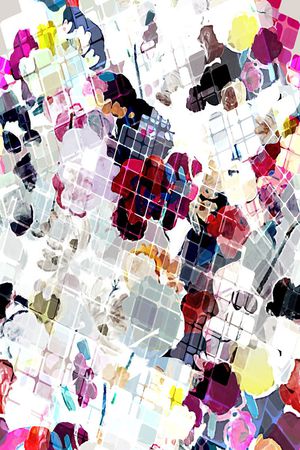 不规则几何印花华亿平台图片