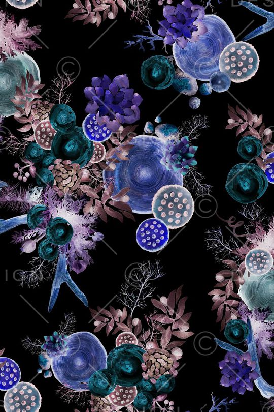 手绘水彩印花华亿平台图片