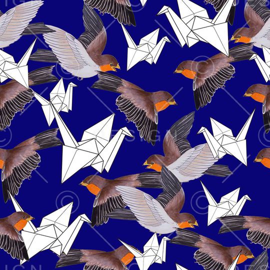 飞翔小鸟印花华亿平台图片