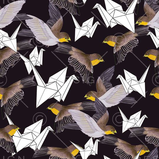 飞翔小鸟印花华亿平台图片