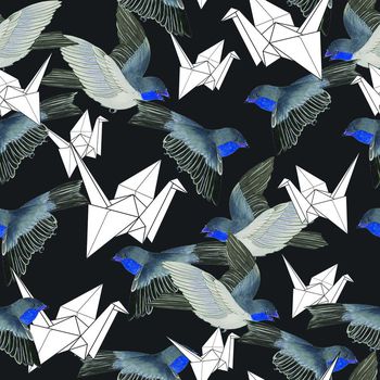 704607-纸鹤小鸟蓝