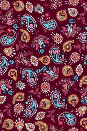 民族花纹花卉珠宝宝石饰图案印花华亿平台图片