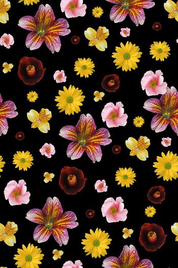 花卉印花华亿平台图片