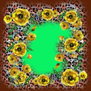 丝巾方巾印花华亿平台图片