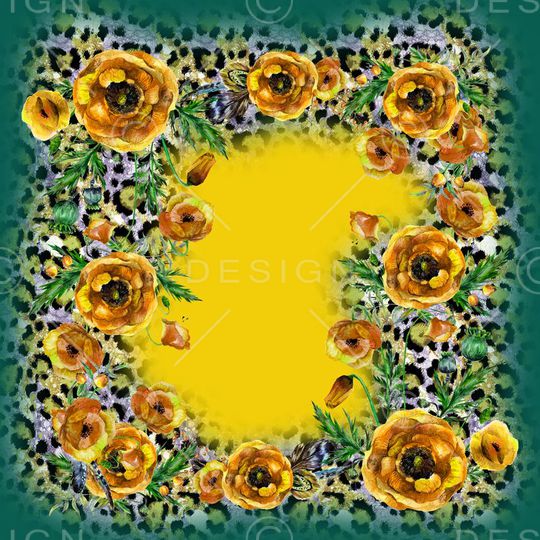 丝巾方巾印花华亿平台图片