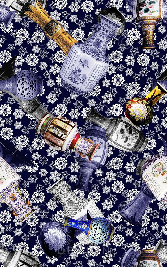 中国风印花华亿平台图片