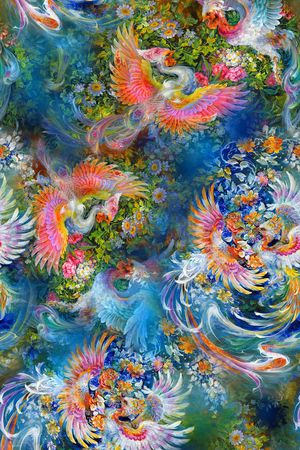 抽象印花华亿平台图片