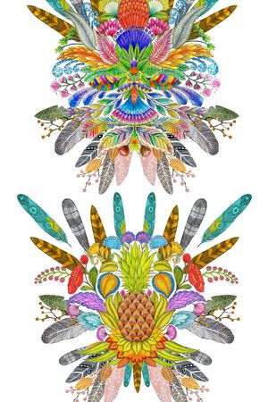 羽毛印花华亿平台图片