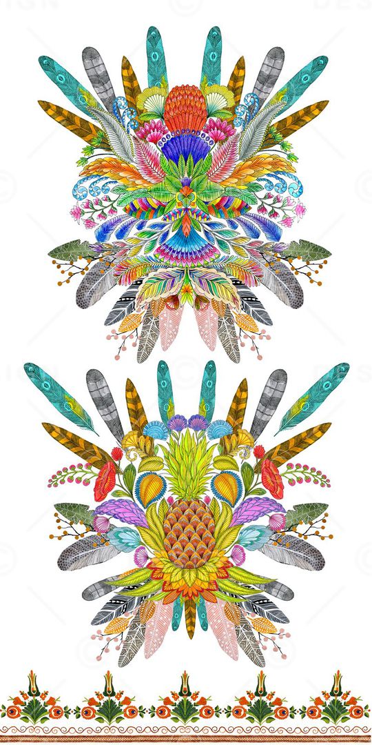 羽毛印花华亿平台图片