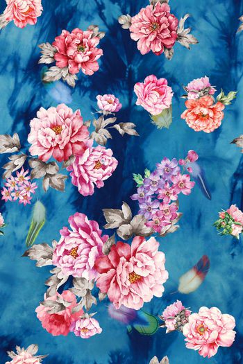 花卉印花华亿平台图片