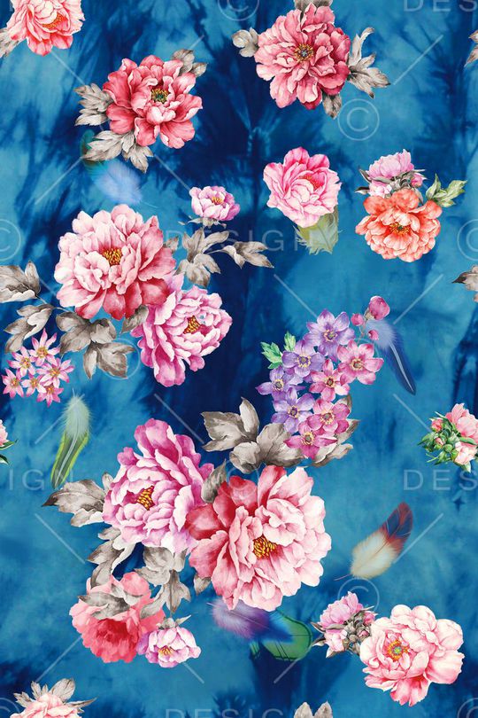 花卉印花华亿平台图片