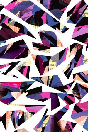 不规则几何印花华亿平台图片