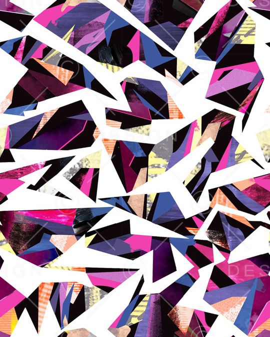 不规则几何印花华亿平台图片