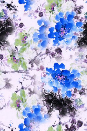 牡丹印花华亿平台图片