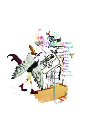 彩色英文印花华亿平台图片