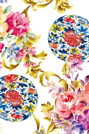 围巾印花华亿平台图片