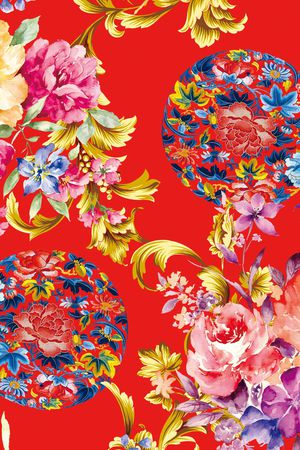 围巾印花华亿平台图片