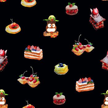 704969-蛋糕马卡龙蛋挞草莓