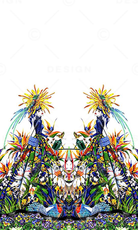 花卉印花华亿平台图片