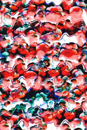 手绘水彩花卉几何印花印花华亿平台图片