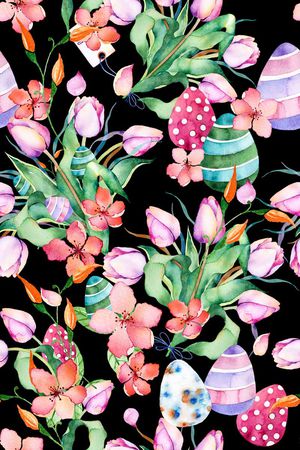 手绘水彩印花华亿平台图片