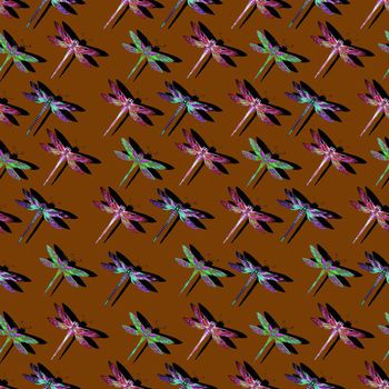 705118-民族花纹阴影蜻蜓咔