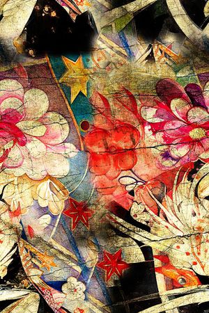 旗袍花印花华亿平台图片