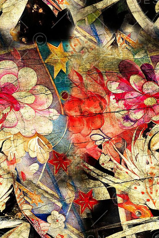 旗袍花印花华亿平台图片