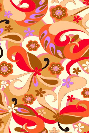 抽象花卉印花华亿平台图片