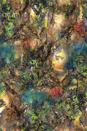 树皮印花华亿平台图片