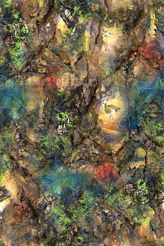 树皮印花华亿平台图片