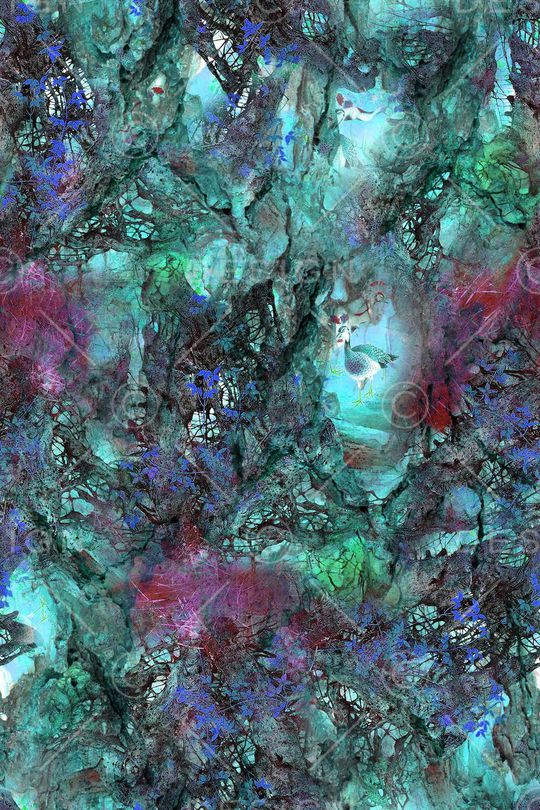 树皮印花华亿平台图片